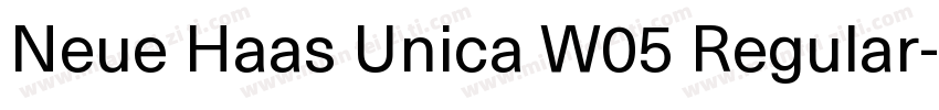Neue Haas Unica W05 Regular字体转换